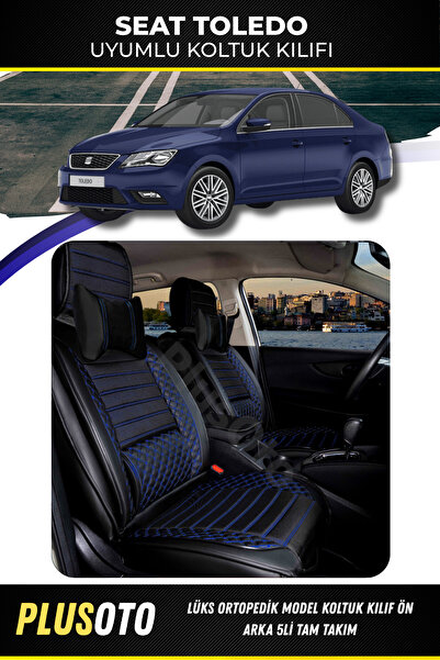 PlusOto مجموعة غطاء مقعد السيارة المتوافقة مع سلسلة سيات توليدو بلس لوكس بالل...
