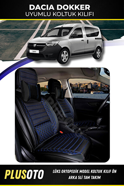 PlusOto مجموعة غطاء مقعد السيارة المتوافقة مع Dacia Duster Plus Lux Series با...