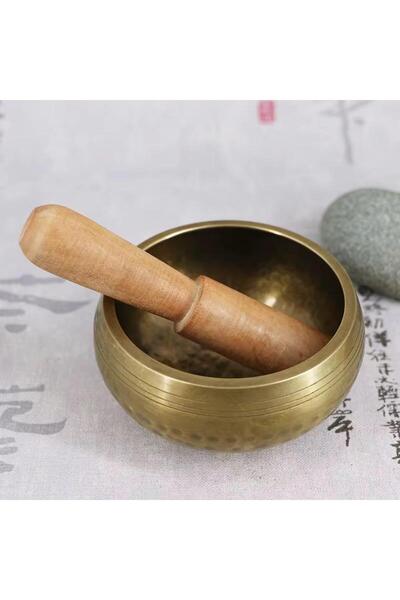XTRIKE ME Meditasyon Çanı Yoga Çanı Tibet Çanağı Singing Bowl Pirinç Malzemeli 14*8 Cm