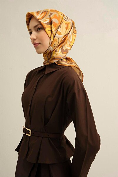 Armine Desenli Saf Ipek Sura Eşarp 9323- 50