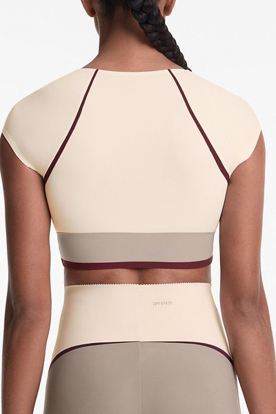 Oysho Compressive Short-sleeved Crop T-shirt