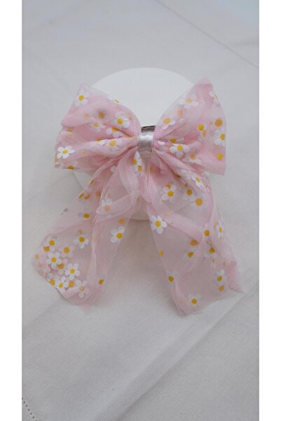 Jerie Daisy Pattern Tulle Bow Automatic Buckle