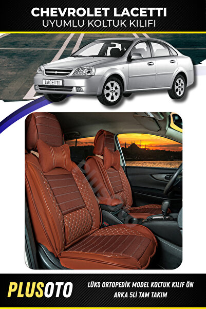 PlusOto مجموعة غطاء مقعد السيارة المتوافقة مع سلسلة شيفروليه لاسيتي بلس لوكس ...