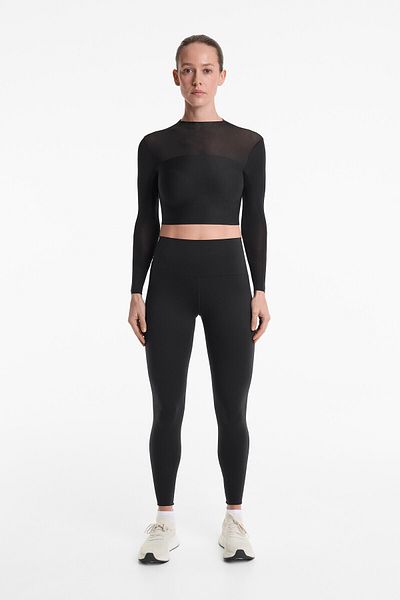 Oysho Perfect-adapt mesh uzun kollu tişört