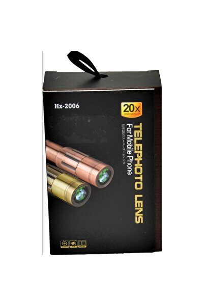 Markacase HX-2006 20X 4K Cep Telefonu Teleskop Kamera Lensi Mini Tripod Telef...