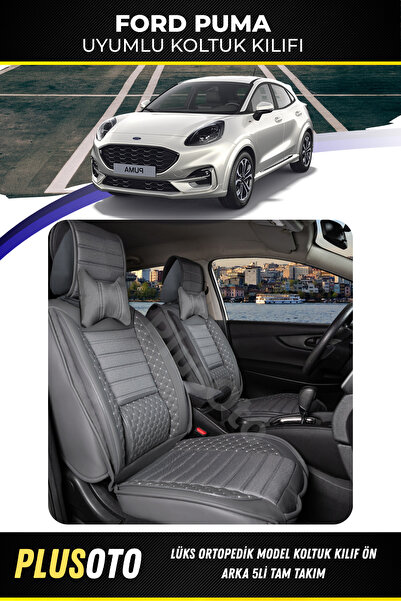 PlusOto Ford Suv Compatible Plus Lux Series Smoked Car Seat Cover Set of 5 P-146