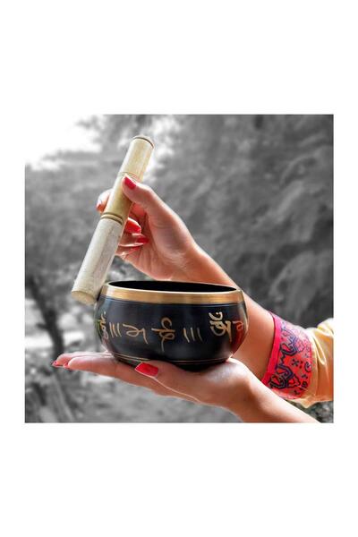 XTRIKE ME Meditasyon Çanı Yoga Çanı Tibet Çanağı Singing Bowl Pirinç Malzemeli 14*8 Cm