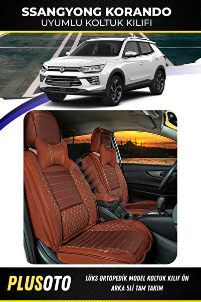PlusOto سانج يونج كوراندو متوافق مع سلسلة Plus Lux مجموعة أغطية مقاعد السيارة...