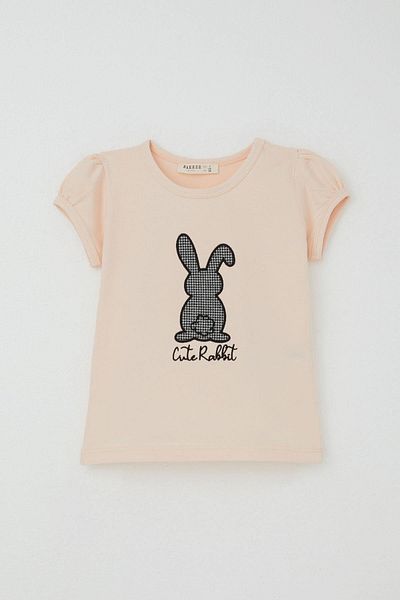 Breeze Girl's Skirt Suit Cute Bunny Printed Age 3-8, Powder