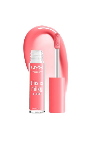 NYX Professional Makeup Luciu de buze, NYX Professional Makeup, This Is Milky Lip Gloss, Moo-dy Peach, 4 ml