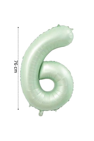 Onay Store Retro Green 76cm Foil Balloon - 6Th Birthday Concept Ornament