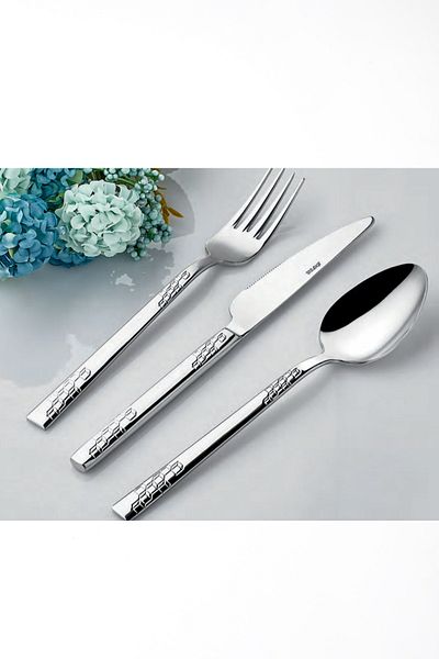 İNTER CELİK Karel Model 90 Piece Spoon-Fork-Knife Set with Leather Bag