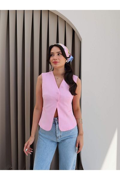 ESRAHELVACI Buttoned Vest with Pockets