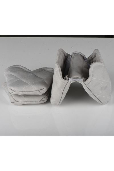 ROZET TEKSTİL Crab Heat Insulated Heat Proof Cloth Oven Handle Pot Tray Handle 2 Pcs Not Silicone