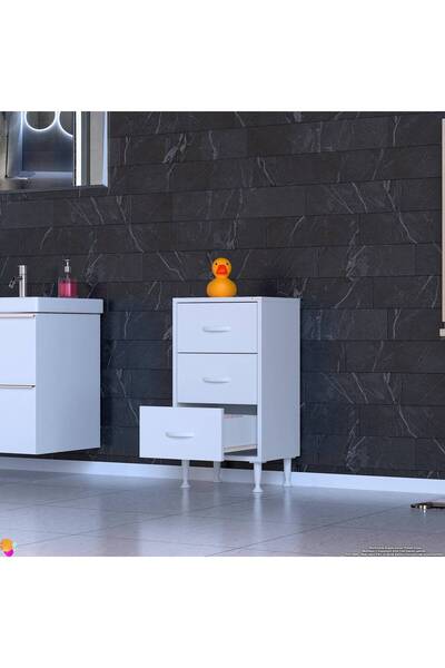 Modilayn 3’lü Çekmeceli Çok Amaçlı Mutfak Dolabı – 45x75x32,5 cm