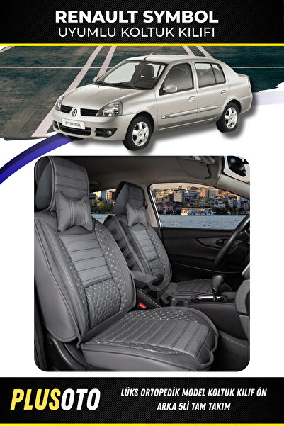 PlusOto مجموعة أغطية مقاعد السيارة المدخنة المتوافقة مع رينو سيمبول بلس لوكس ...
