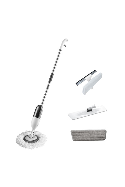 PAA-home Set Mop Multifunctional PAA-home, Spala, Matura si Pulverizeaza, Mop Plat, Rotativ si Geamuri