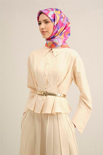 Armine Eșarfă din twill de mătase pură cu model 9329- 32