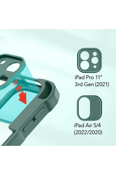 ESR Husă pentru iPad Pro 11" 2021 / Air 4 / 5, tip carte, Rebound Hybrid ESR - Verde