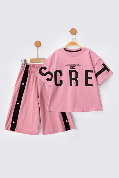Lmn Screet Printed Unisex Children's Shorts Suit