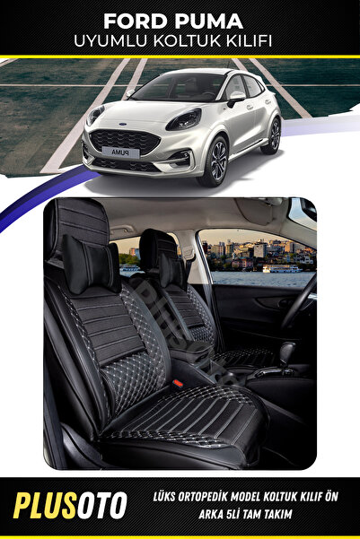 PlusOto مجموعة أغطية مقاعد السيارة المتوافقة مع سيارات Ford SUV Plus Lux Seri...