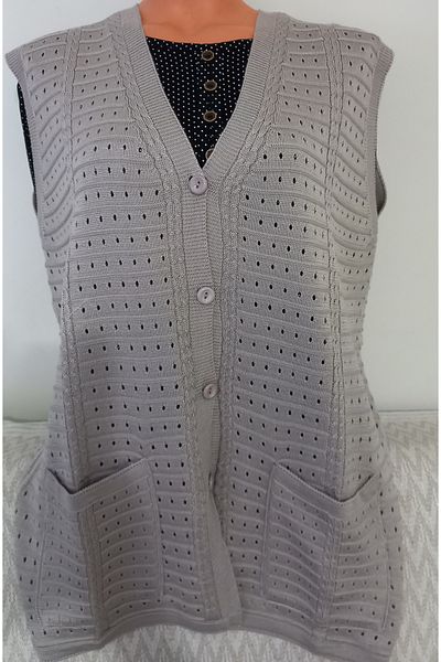 Anne ملابس الأم من Er Clothing سترة تريكو موسمية بأزرار وجيب مزدوج باللون البيج