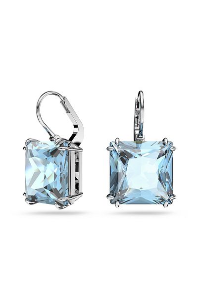 Swarovski Silberfarbene Ohrhänger Mit Blaue Kristal 5619472