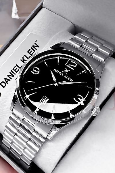 Daniel Klein Premium Father's Day Men's Wristwatch Waterproof Silver Color Steel Cord Gift Bracelet Dker2058C5