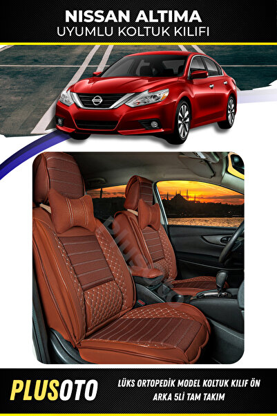 PlusOto مجموعة غطاء مقعد السيارة المتوافقة مع سلسلة Nissan Altima Plus Lux Se...