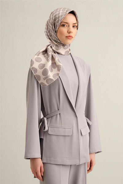 Armine Patterned Pure Silk Twill Scarf 9354- 84