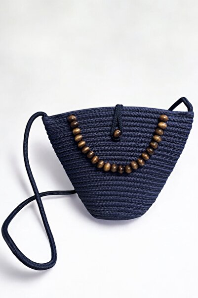 MaVaux Kaia Natural Wooden Beaded, Beach and Casual, Stylish and Elegant Crossbody Bag