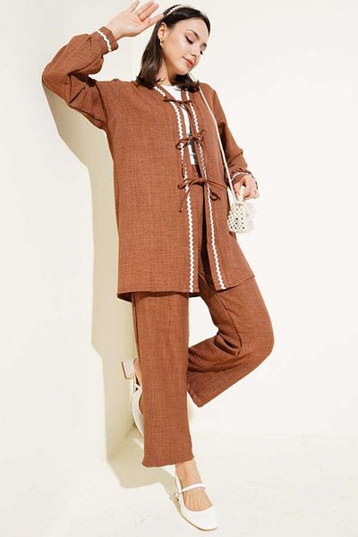 YILMAZBARMAZ Women's Zigzag Detailed Double Suit