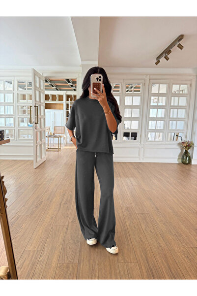 YAKAMEL طقم علوي نسائي بأكمام قصيرة