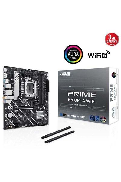 ASUS Prime H810M-A Wifi-6E Ddr5 Hdmi-Dp Pcie 4.0 1851P Matx