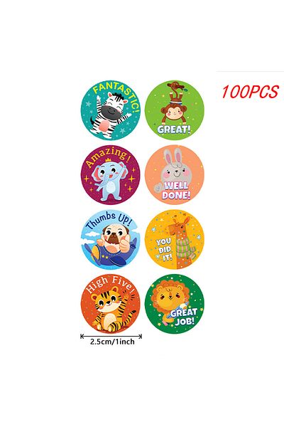 Choice C-100pcs 100-500pcs Teacher Reward Sticker Motivational Phrases Stickers For Kids School Student Cla