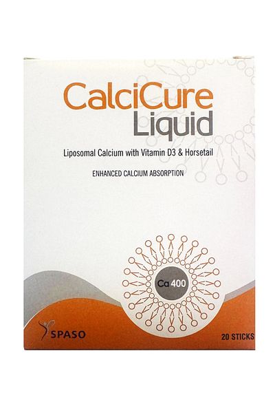 Spaso Liquid 20 Sticks, Liposomal Calcium With Vitamin D3 And Horsetail