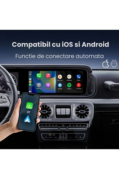HASEPE Modulator 2 In 1 Carplay And Android Auto Wireless , Smart Usb Car Play, Automatic