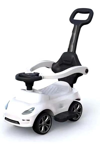 l'elefante 3-in-1 Kids Ride-On Car with Push Handle, Safety Guardrail, Music & Lights – Toddler Push Car for