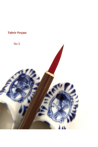 Sanathobi Tahrir Fırçası Kurt Kılı No:3-çini, seramik, tezhip, minyatür, kalın gövde, brush-1 Adet