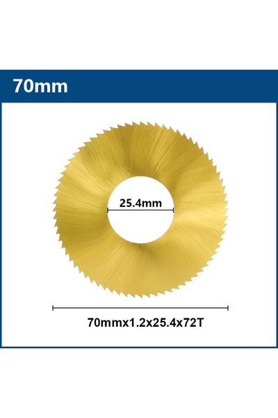 Choice 70x1.2x25.4x72T 1pc 60/70mm 72T Key Cutting Machine Cutter Titanium Coated HSS Circular Saw Blade Fo