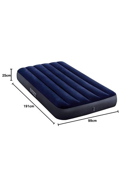NillyToys Iky64757 Intex Twin Dura-Beam Classic Mattress 99Cx191X25 cm