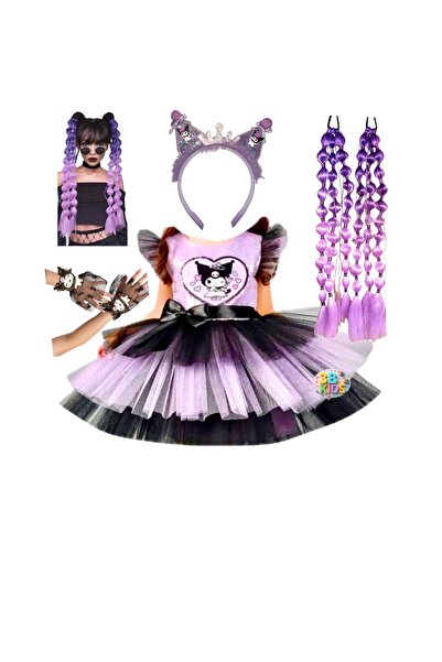 3b kids rochie kuromi costum kuromi bubble hair mănuși kuromi coroana kuromi petrecere aniversare set nunta