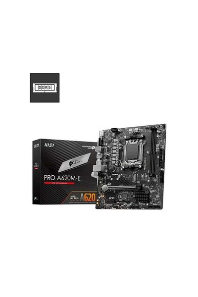 MSI Pro A620M-B Am5 Ddr5 6800(Oc) HDMI Vga M.2 Usb3.2 Jargb V2 Matx