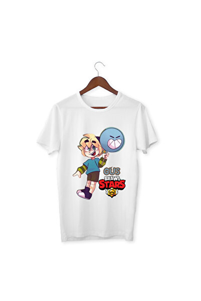 ALPŞAN TİCARET Brawl Stars Gus Παιδικό λευκό μπλουζάκι για ενήλικες Gus Brawl...