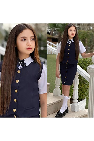 Burçak Butik Κοριτσίστικο πουκάμισο-σκετ-τζάκετ-καρφίτσα Eid Top και Bottom Σ...