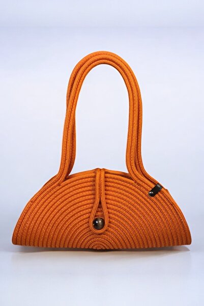 MaVaux Mia Natural Wooden Beaded Straw Look Shoulder Bag