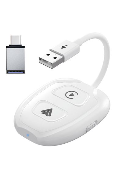 HASEPE Wireless Carplay and Android Auto Modulator, Smart USB car play, automatic reconnection