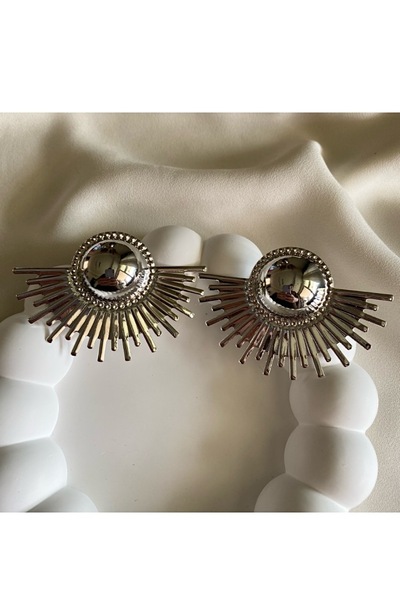 gaila design Gümüş Rengi Büyük Kleopatra Küpe