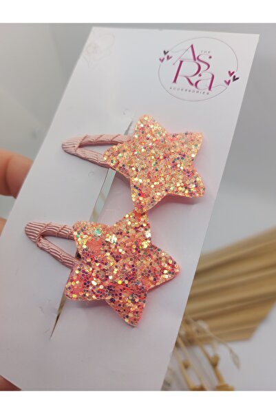 AsRa Accessories glitter yıldız figürlü çıtçıt toka