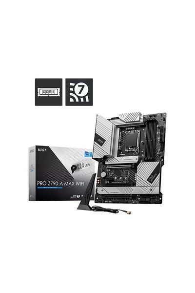 MSI Pro Z790-a Max WiFi Ddr5 Intel Z790 Socket 1700 Ddr5 7800(OC)mhz Atx Gaming (GAMER) Motherboard
